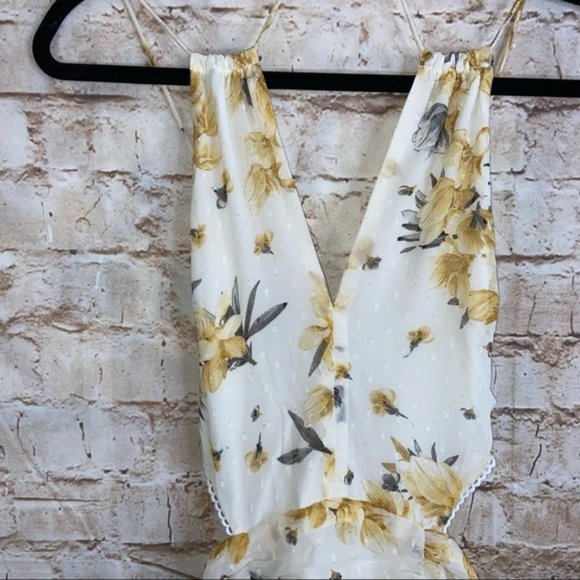 Hello Molly Yellow Just Us Cutout Maxi Dress Size Small - Picture 2 of 10